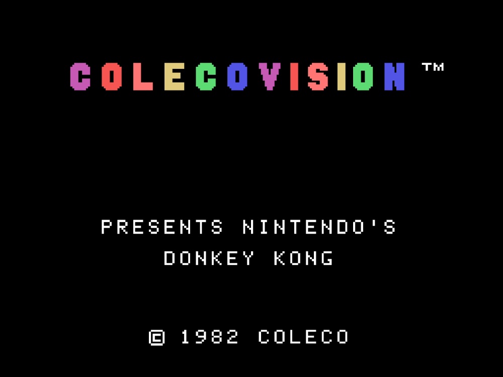 Title Screen of Donkey Kong for Colecovision